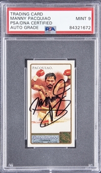 2011 Allen & Ginter Complete Set Plus Additional Manny Pacquiao Signed Card - PSA MINT 9